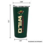 Rico Industries NHL Hockey Minnesota Wild 18oz Soft Touch, Easy Grip Tumbler