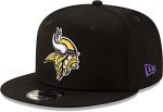 New Era Men NFL 9FIFTY Adjustable Snapback Hat Cap One Size Fits All (Minnesota Vikings Black)