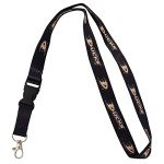 Desert Cactus Anaheim Ducks Lanyard NHL National Hockey League Car Keys ID Badge Holder Keychain Detachable Breakaway Snap Buckle (Lanyard 1 - Black)