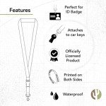 Desert Cactus Anaheim Ducks Lanyard NHL National Hockey League Car Keys ID Badge Holder Keychain Detachable Breakaway Snap Buckle (Lanyard 1 - Black)