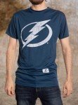 NHL Mens Loose Fit Performance Rashguard Wicking Short Sleeve Shirt (Tampa Bay Lightning, XX-Large)