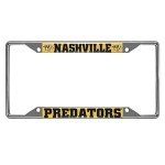 FANMATS 23102 Nashville Predators Chrome Metal License Plate Frame, Team Colors, 6.25in x 12.25in