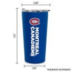 Rico Industries NHL Hockey Montreal Canadiens 18oz Soft Touch, Easy Grip Tumbler