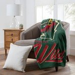 Northwest NHL Minnesota Wild Unisex-Adult Raschel Throw Blanket, 50" x 60", Signature