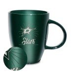 Rico Industries NHL Hockey Dallas Stars Sunburst 18oz Laser Engraved Ceramic Lustre Mug