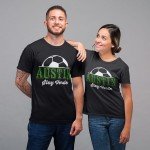 Printbox Originals Austin Stay Verde Shirt Women, Austin Soccer Shirts, Football Fan T-Shirt
