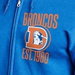 Junk Food Clothing x NFL - Denver Broncos - MVP Zip Hoodie - Unisex Adult Full Zip Hooded Sweatshirt for Men and Women - Size X-Large