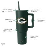 Simple Modern Officially Licensed NFL Green Bay Packers 40oz Tumbler with Handle and Straw Lid | Football Insulated Cup Stainless Steel | Gifts for Men, Women | Trek Collection | Green Bay Packers