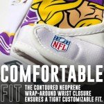 Franklin Sports Minnesota Vikings Youth NFL Football Receiver Gloves -For Kids - NFL Team Logos and Silicone Palm - Youth M/L Pair