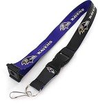 Aminco NFL Baltimore Ravens Reversible Lanyard, Team Colors, one Size (NFL-LN-162-31)