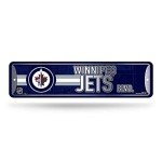 Rico Industries NHL Hockey Winnipeg Jets Metal Street Sign 4" x 15" Home Décor - Bedroom - Office - Man Cave