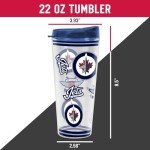 Rico Industries NHL Hockey Winnipeg Jets Mayhem Double Wall 20oz Tritan Tumbler
