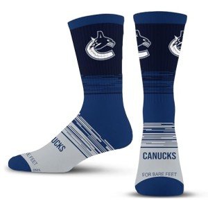 For Bare Feet NHL VANCOUVER CANUCKS Elevate Premium Dress Crew Sock Team Color Large