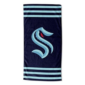 Northwest NHL Seattle Kraken Beach Towel, 30" x 60", Stripes