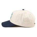 AMERICAN NEEDLE Seattle Kraken NHL Burnett Adjustable Snapback Baseball Hat, Cream/Navy (23020A-SEK-CRNV)