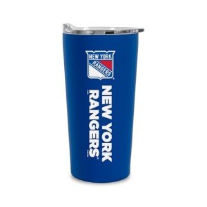 Rico Industries NHL Hockey New York Rangers 18oz Soft Touch, Easy Grip Tumbler