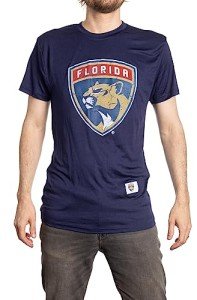 NHL Mens Loose Fit Performance Rashguard Wicking Short Sleeve Shirt (Florida Panthers, Large)