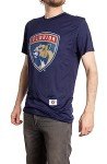 NHL Mens Loose Fit Performance Rashguard Wicking Short Sleeve Shirt (Florida Panthers, Large)
