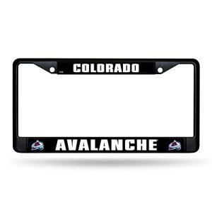 Rico Industries NHL Colorado Avalanche Black 12" x 6" Black Metal Car/Truck Frame Automobile Accessory