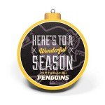 YouTheFan NHL Pittsburgh Penguins 3D Logo Series Ornament, team colors Large