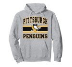 Pittsburgh Penguins Stripe Gray Officially Licensed Pullover Hoodie
