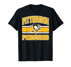 Pittsburgh Penguins Stripe Black Officially Licensed T-Shirt