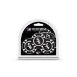 Team Golf MLB Chicago White Sox 3 Pack Golf Chip Ball Markers, Poker Chip Size with Pop Out Smaller Double-Sided Enamel Markers