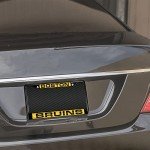 Rico Industries NHL Boston Bruins Black Black Laser Cut Chrome Frame 12" x 6" 12" x 6" Black Laser Cut Chrome Frame - Car/Truck/SUV Automobile Accessory