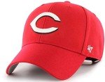 '47 MLB Team Color Primary Logo MVP Adjustable Hat, Adult One Size Fits All - Cincinnati Reds - Red