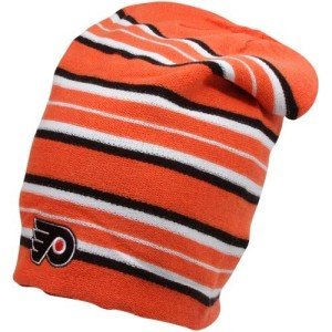 Reebok Philadelphia Flyers Face OFF Headwear Reversible Cuffless Long Knit HAT