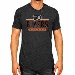 Wright & Ditson Adult NHL Heather Charcoal True Fan Hockey T-Shirt - Tagless Cotton Polyester Blend - Ultimate Comfort (Philadelphia Flyers - Charcoal, Large)