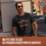 Wright & Ditson Adult NHL Heather Charcoal True Fan Hockey T-Shirt - Tagless Cotton Polyester Blend - Ultimate Comfort (Philadelphia Flyers - Charcoal, Large)