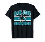 San Jose Sharks Stripe Black Officially Licensed T-Shirt