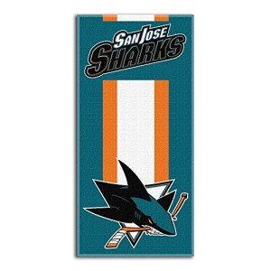 Northwest NHL San Jose Sharks Beach Towel, 30" x 60", Zone Read
