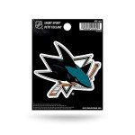 Rico Industries NHL Hockey San Jose Sharks Short Sport Decal 3.75' x 4.75' Die Cut Team Logo Short Sport Decal