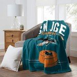 Northwest NHL San Jose Sharks Unisex-Adult Raschel Throw Blanket, 60" x 80", Inspired