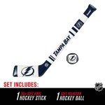 Franklin Sports Tampa Bay Lightning NHL Mini Soft Hockey Stick Set - NHL Team Soft Foam Mini Hockey Stick and Ball Set - Great Toy for Kids
