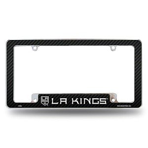 Rico Industries NHL Los Angeles Kings Black 12" x 6" Chrome All Over Automotive License Plate Frame for Car/Truck/SUV