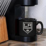 Rico Industries NHL Hockey Los Angeles Kings Black Speckle 12oz Laser Engraved Campfire Mug