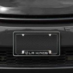 Rico Industries NHL Los Angeles Kings Black 12" x 6" Chrome All Over Automotive License Plate Frame for Car/Truck/SUV
