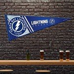 Rico Industries NHL Hockey Tampa Bay Lightning Primary 12" x 30" Felt Wall Décor Pennant - Great for Home/Bed Room/Man Cave Décor