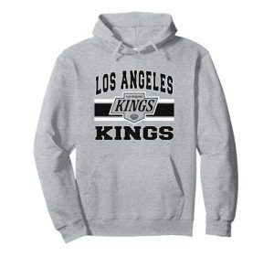 Los Angeles Kings Stripe Gray Officially Licensed Pullover Hoodie