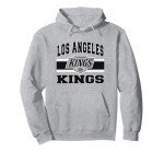 Los Angeles Kings Stripe Gray Officially Licensed Pullover Hoodie