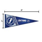 Rico Industries NHL Hockey Tampa Bay Lightning Primary 12" x 30" Felt Wall Décor Pennant - Great for Home/Bed Room/Man Cave Décor