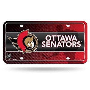 Rico Industries NHL Ottawa Senators Metal License Plate Tag