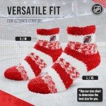 For Bare Feet NHL Unisex Cozy Sleep Socks, Fuzzy Ankle Length Plush And Soft, Women Men, One Size Fits Most (New Jersey Devils - Red, One Size)