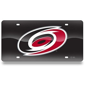 Rico Industries NHL Carolina Hurricanes Laser Inlaid Metal License Plate Tag, 6 x 12-inches