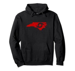 Red North Carolina Eye of the Hurricane Pullover Hoodie