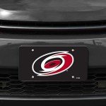 Rico Industries NHL Carolina Hurricanes Laser Inlaid Metal License Plate Tag, 6 x 12-inches