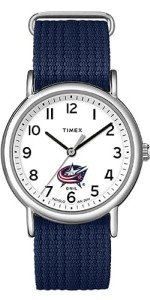 Timex Unisex Weekender 38mm Watch - Columbus Blue Jackets with Slip-Thru Single Layer Strap